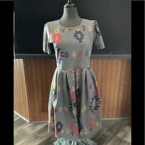 LULAROE Woman’s XL Gray MIDI Dress